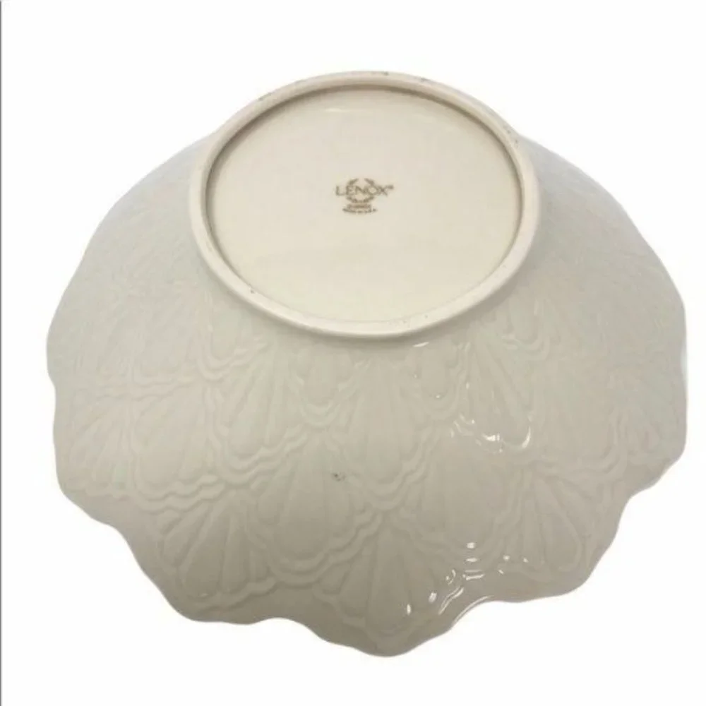 Lenox Gold Rim Textured Bowl Made in USA
